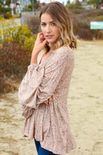 Load image into Gallery viewer, Paisley V Neck Bubble Sleeve Babydoll Top