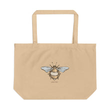 Load image into Gallery viewer, Handpainted Bee Tote | Large Eco Tote, Canvas Market Bag