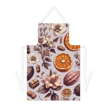 Load image into Gallery viewer, Vintage Citrus Chocolate Floral Apron | All-Over Print