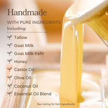 Load image into Gallery viewer, Lavender + Mint Handmade Tallow and Goat Milk Soap Bar