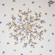 Load image into Gallery viewer, 70" Round Moustiers Blue & Cream Tablecloth by Tissus Toselli