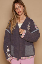 Load image into Gallery viewer, POL Embroidered Open Front Long Sleeve Jacket