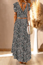 Load image into Gallery viewer, Sunny Day Tie Back floral Cropped Top and Maxi Skirt Set