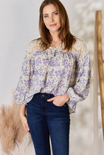 Load image into Gallery viewer, Hailey & Co Full Size Lace Detail Printed Blouse