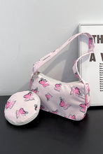 Load image into Gallery viewer, Butterfly Print Shoulder Bag with Purse