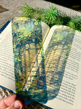 Load image into Gallery viewer, Fantasy Secret Library Bookmark for Book Lovers | Handmade Magical Bookshelf Bookmark | Gift for Readers, Enchanted Garden Book Mark