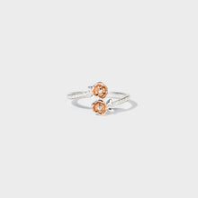 Load image into Gallery viewer, Rose Shape Inlaid Zircon Bypass Ring