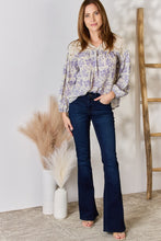 Load image into Gallery viewer, Hailey & Co Full Size Lace Detail Printed Blouse