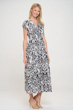 Load image into Gallery viewer, Garden gate Floral Printed Smocked Waist Maxi Dress