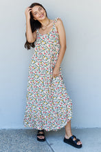 Load image into Gallery viewer, In The Garden Ruffle Floral Maxi Dress in Natural Rose