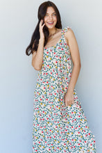 Load image into Gallery viewer, In The Garden Ruffle Floral Maxi Dress in Natural Rose