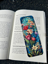 Load image into Gallery viewer, Stained Glass Bouquet Of Flowers Bookmark – Vibrant Floral Art, Nature-Inspired Gift, Unique Botanical Page Marker for Book Lovers