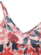 Load image into Gallery viewer, Floral Frill Backless Printed Sleeveless Midi Dress