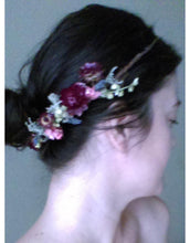 Load image into Gallery viewer, Chianti Collection Dried Flower Crown, Autumn Lavender, Wine Tones, Maroon, Fuchsia