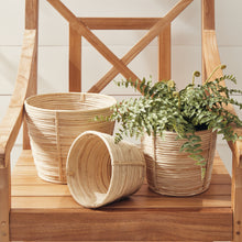 Load image into Gallery viewer, Cane Rattan Mini Round Baskets, Set of 3