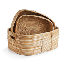 Load image into Gallery viewer, Cane Rattan Rectangular Baskets, Set of 3
