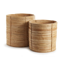 Load image into Gallery viewer, Cane Rattan Round Tree Baskets, Set of 2
