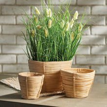 Load image into Gallery viewer, Cane Rattan Mini Round Tapered Baskets, Set of 3
