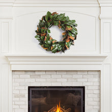 Load image into Gallery viewer, GRAND MAGNOLIA LEAF WREATH 24"