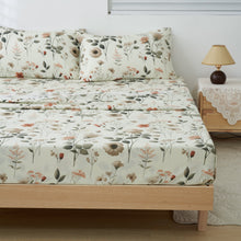 Load image into Gallery viewer, Enchanted Meadow Bed in a bag Set - Victoria Garden Delicate Floral Symphony in Beige, Rose, and Soft Green, Luxuriously Soft Quilted Set