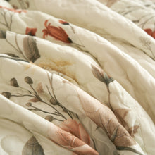 Load image into Gallery viewer, Enchanted Meadow Bed in a bag Set - Victoria Garden Delicate Floral Symphony in Beige, Rose, and Soft Green, Luxuriously Soft Quilted Set