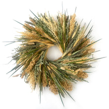 Load image into Gallery viewer, Green & Natural Grains Wreath