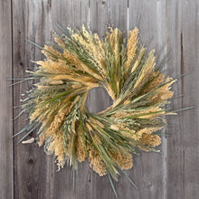 Load image into Gallery viewer, Green & Natural Grains Wreath