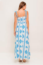Load image into Gallery viewer, BLUE NOIR FLORAL WOVEN MAXI DRESS