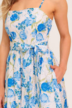 Load image into Gallery viewer, ROSY MOOD FLORAL WOVEN MIDI DRESS