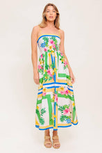 Load image into Gallery viewer, FLORAL HARMONY WOVEN MIDI DRESS