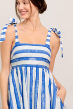Load image into Gallery viewer, BLUE HORIZON BEAUTY WOVEN MIDI DRESS
