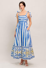 Load image into Gallery viewer, BLUE HORIZON BEAUTY WOVEN MIDI DRESS