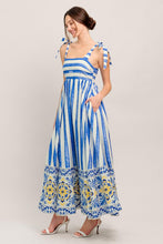 Load image into Gallery viewer, BLUE HORIZON BEAUTY WOVEN MIDI DRESS