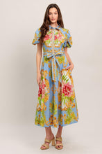 Load image into Gallery viewer, BLUE PALACE WOVEN MIDI DRESS