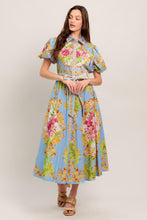 Load image into Gallery viewer, BLUE PALACE WOVEN MIDI DRESS