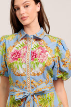 Load image into Gallery viewer, BLUE PALACE WOVEN MIDI DRESS