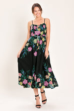 Load image into Gallery viewer, SHADOW FLORAL WOVEN MIDI DRESS