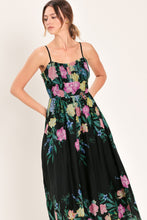Load image into Gallery viewer, SHADOW FLORAL WOVEN MIDI DRESS