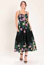 Load image into Gallery viewer, SHADOW FLORAL WOVEN MIDI DRESS