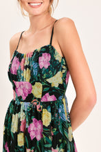 Load image into Gallery viewer, SHADOW FLORAL WOVEN MIDI DRESS