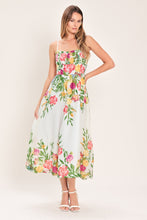 Load image into Gallery viewer, SHADOW FLORAL WOVEN MIDI DRESS