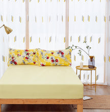 Load image into Gallery viewer, Bedding Bed in a Bag Bundle Set - Radiant Sunshine Yellow Hummingbirds Floral Bedding Set (JHW-925)