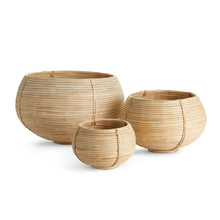 Load image into Gallery viewer, CANE RATTAN PLANT BASKETS, SET OF 3