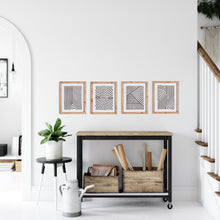 Load image into Gallery viewer, ACHROMATIC LINEAR PETITE PRINTS, SET OF 4