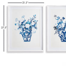 Load image into Gallery viewer, MATCHED PAIR FLORAL PRINTS, SET OF 2
