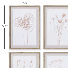 Load image into Gallery viewer, STYLIZED BOTANICAL PRINTS, SET OF 4