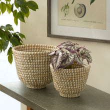 Load image into Gallery viewer, RIVERGRASS DECORATIVE FOOTED BOWLS, SET OF 2
