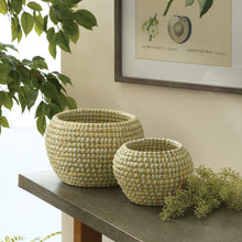 Load image into Gallery viewer, RIVERGRASS DECORATIVE FOOTED BOWLS, SET OF 2