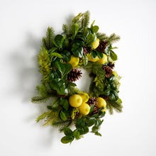 Load image into Gallery viewer, LEMON & MIXED BOTANICALS WREATH 26"