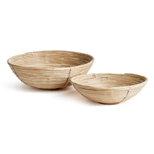 Load image into Gallery viewer, CANE RATTAN LOW BOWLS, SET OF 2